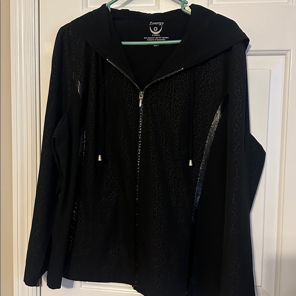 Chico's Black Hooded Jacket and Pants Set - Picture 2 of 7